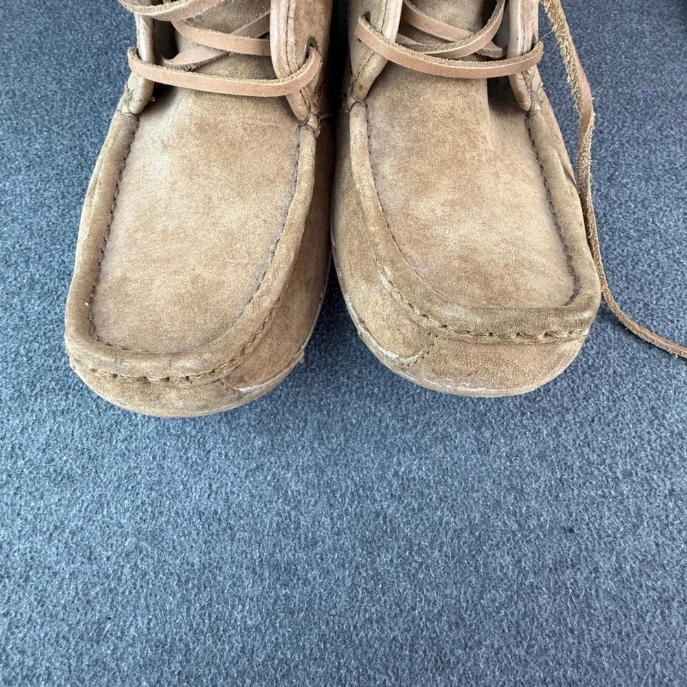 UGG Australia Mens Size 8 Chestnut Suede Shearling Chukka‎ Boots Moccasins Tan